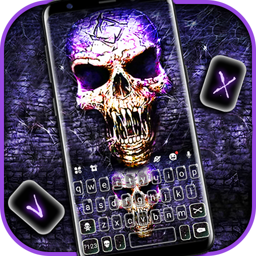 Ghost Skull Wall Keyboard Them