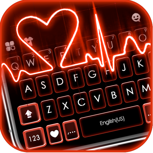 Red Heartbeat Keyboard Theme
