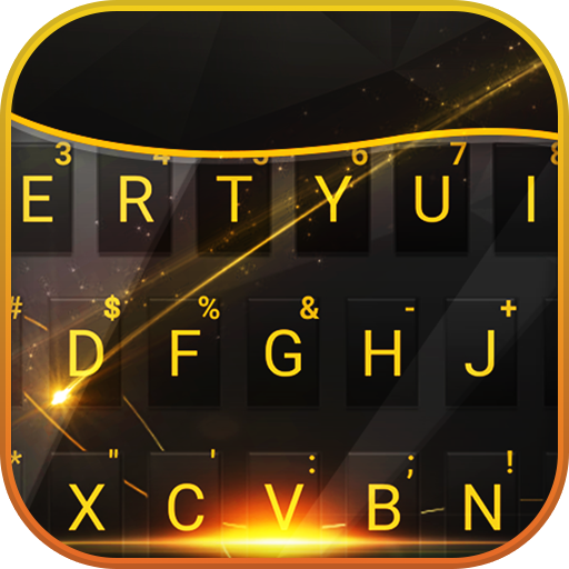 Gold Black Luxury Keyboard The