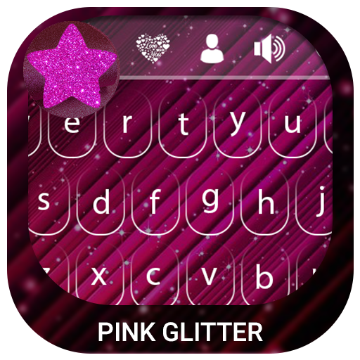 Pink Glitter Keyboard