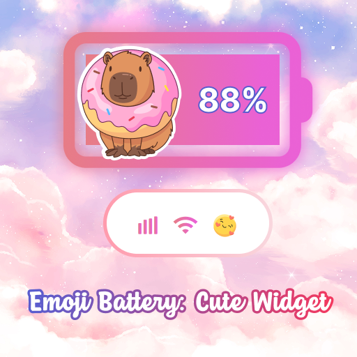 Emoji Battery: Cute Widget