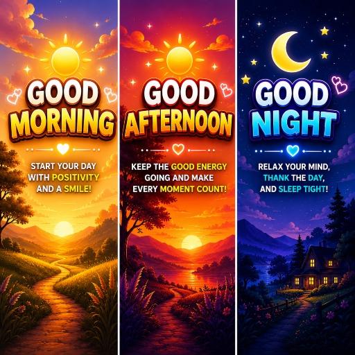 Good Morning Afternoon Night