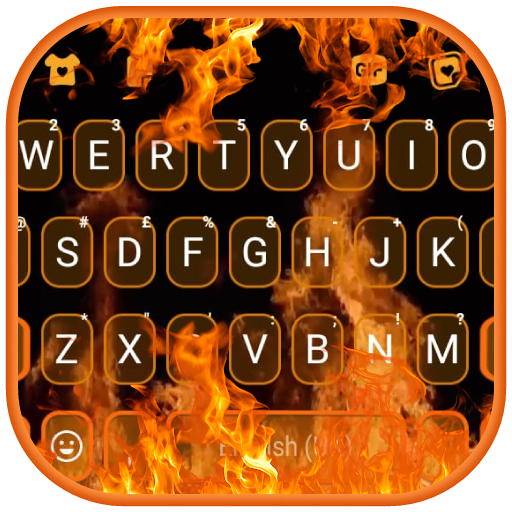 Flaming Fire Live Keyboard Bac