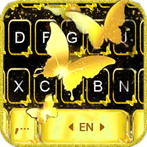 Golden Butterfly Keyboard Them