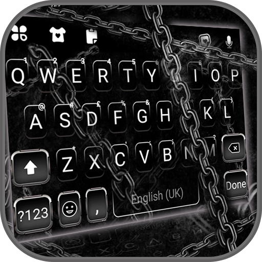 Metal Chains Black Keyboard Ba