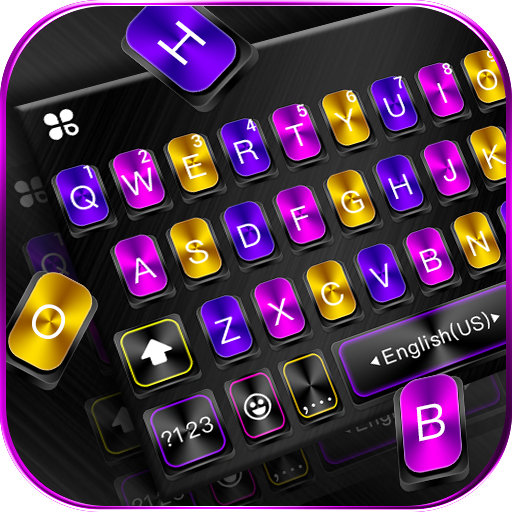 Color Metal Black Keyboard Bac