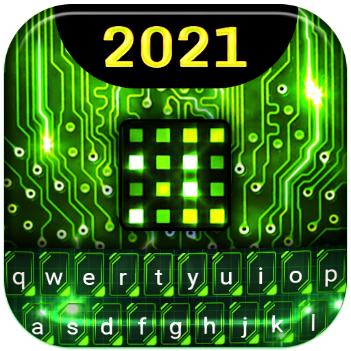 Cyber Wallpaper Green Keyboard
