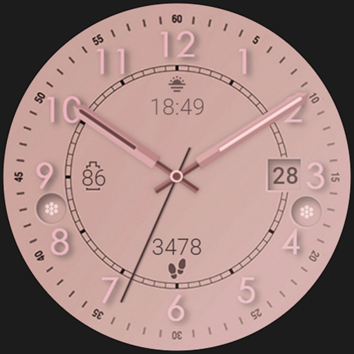 Rose gold elegant watch face