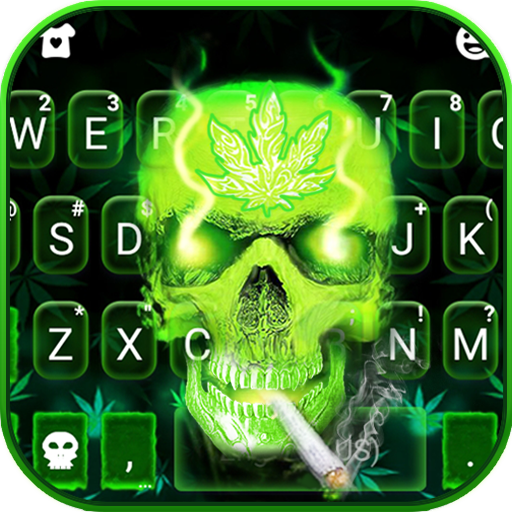 Neon Skull 2 Keyboard Theme