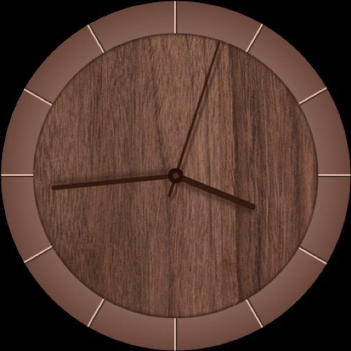 Wood grain watch face