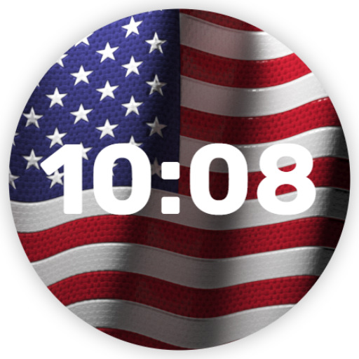 Animated USA Flag Watch Face
