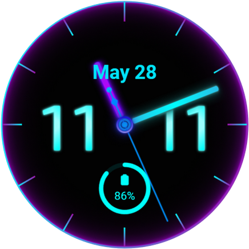 Neon Pulse Anime Watch Face