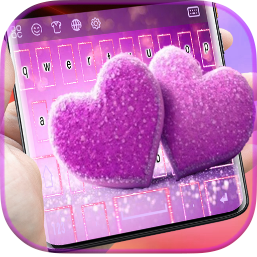 Glitter Heart Keyboard