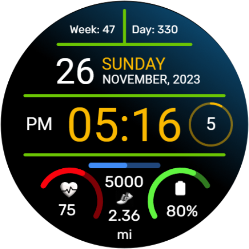 Iris502 Digital Watch Face
