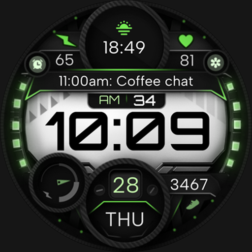 Dream 136 digital watch face