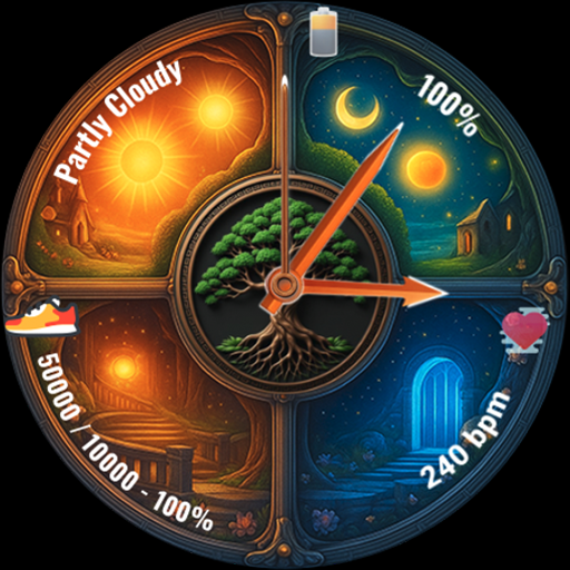 4 Parts Season Watch Face