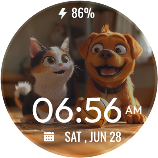 Pet Lovers Watch Face –Cat-Dog
