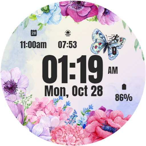 Floral Elegance Watch Face 2