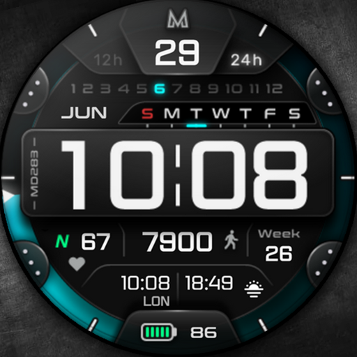 MD283 3D Digital watch face