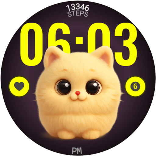 Pink Cat Watch Face