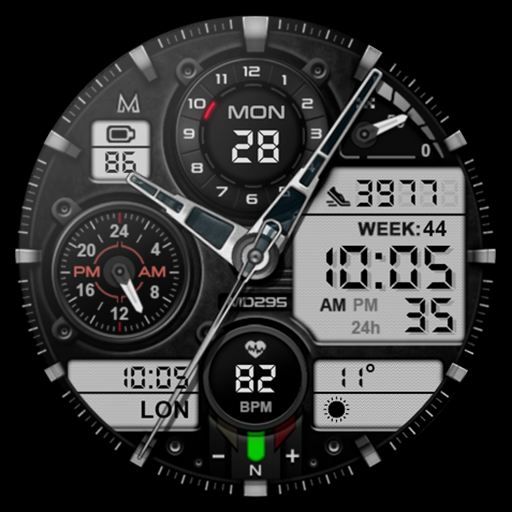 MD295 Analog watch face