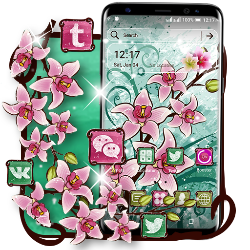 Pink Flower Painting Theme