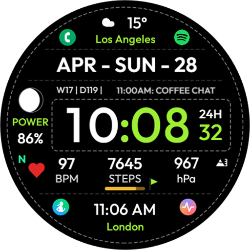 TVV Digital 4 Watch Face