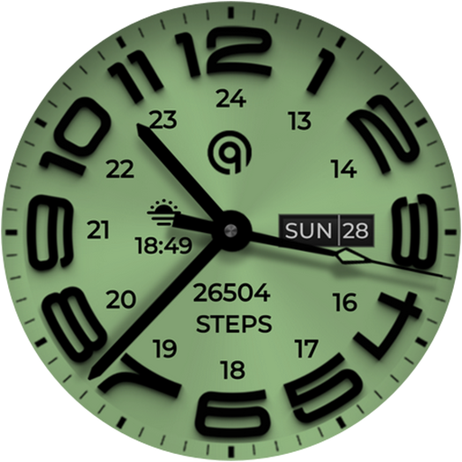 W6 Field Watch Face Wear OS 5+