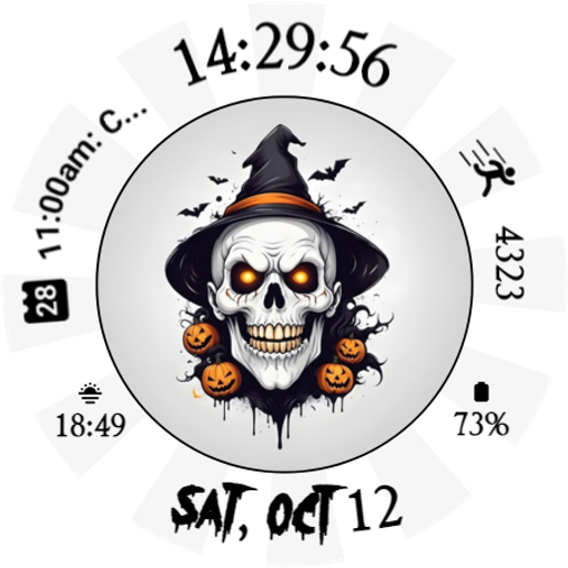 Halloween Skull Watch Face