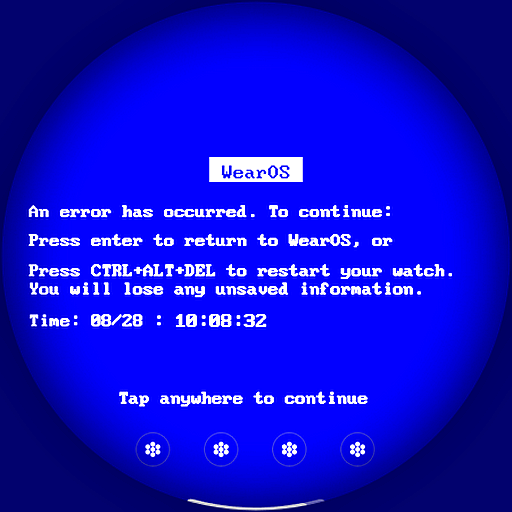 Blue Screen Watch Face