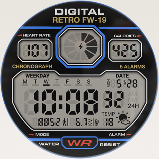 Digital Retro Watchface—NDW73