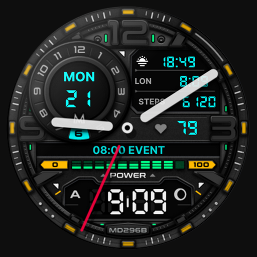 MD296B Analog watch face