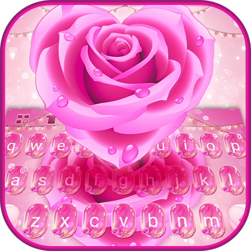 Pink Rose Keyboard Theme