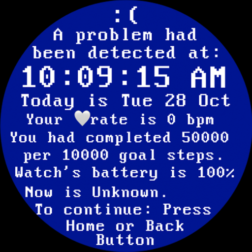Blue Screen Simulate WatchFace