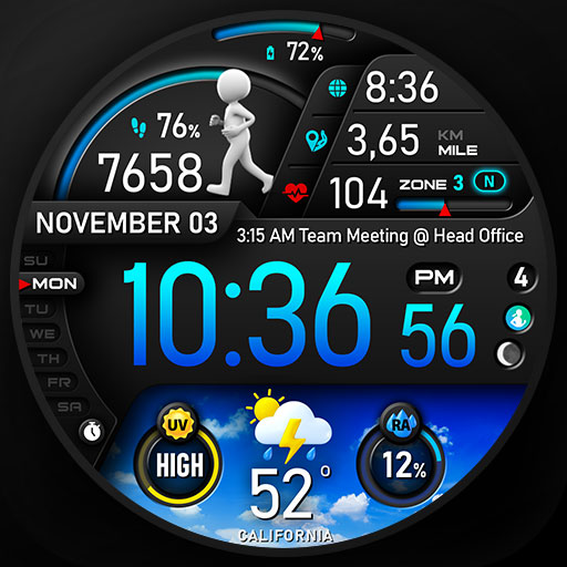 PER23 Platinum Watch Face