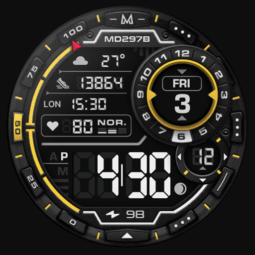 MD297B Digital watch face