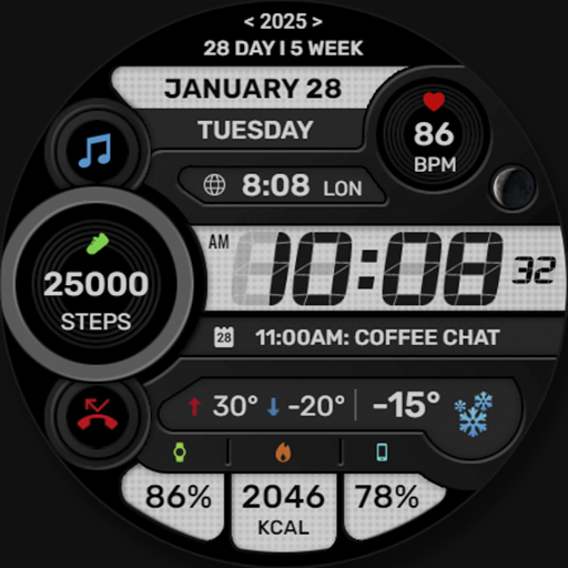 WFP 299 Digital watch face