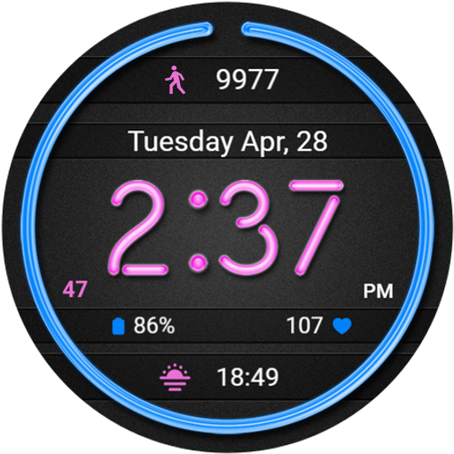 Neon Lights Watch Face 2026