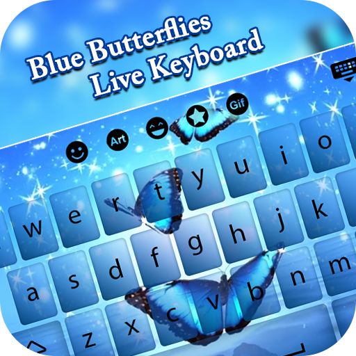 Blue Butterflies Keyboard