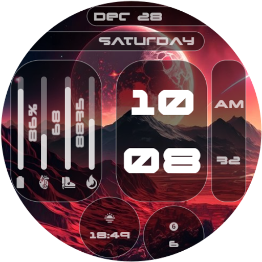 Red Planet Sci-Fi Watch Face