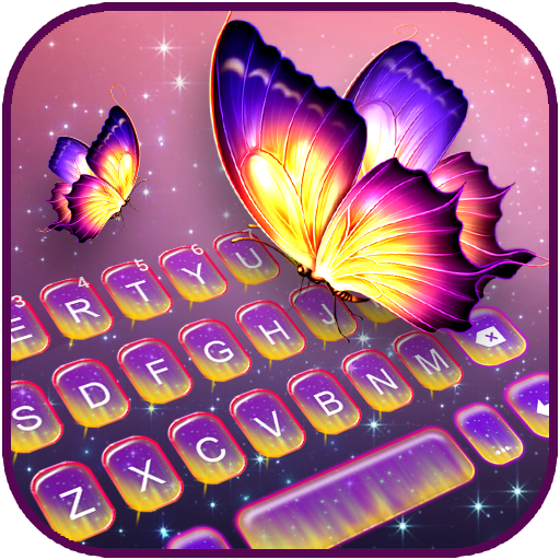 Color Shiny Butterfly Keyboard