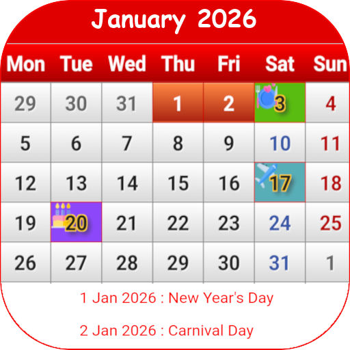 Saint Kitts Calendar 2026