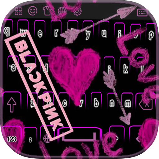 Black Pink Keyboard-Fonts Art