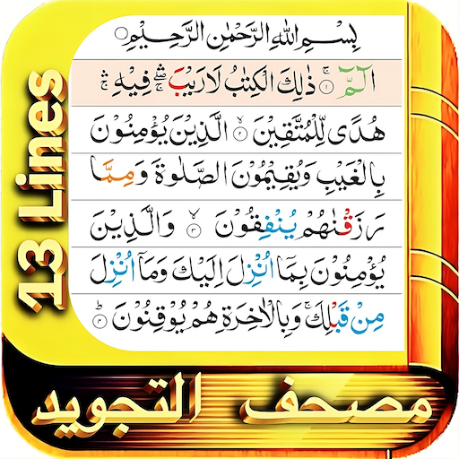 Quran 13 Line Tajweed Colour