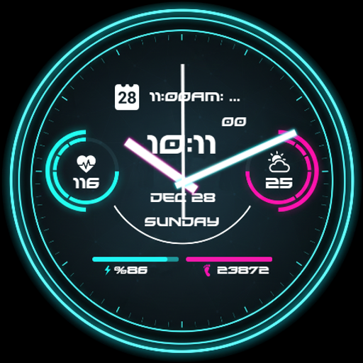 AW19 Neon Cyberpunk Watch Face