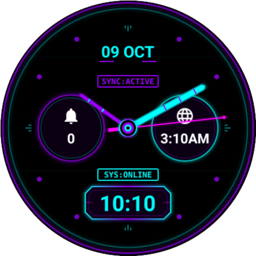 Cyberpunk Neon Watch Face