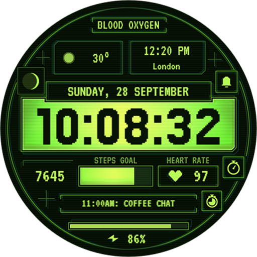 TVV Digital 9 Watch Face