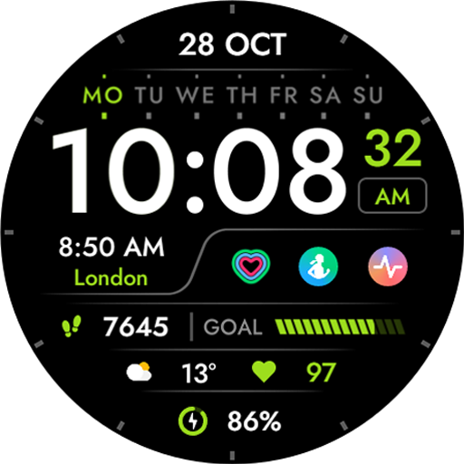 TVV Digital 5 Watch Face