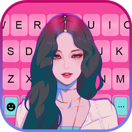 Pink Kpop Girl Keyboard Backgr