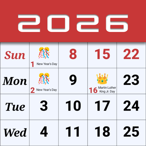 Monthly Calendar & Holidays